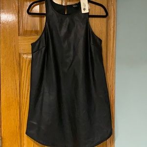 Black pleated leather dress!